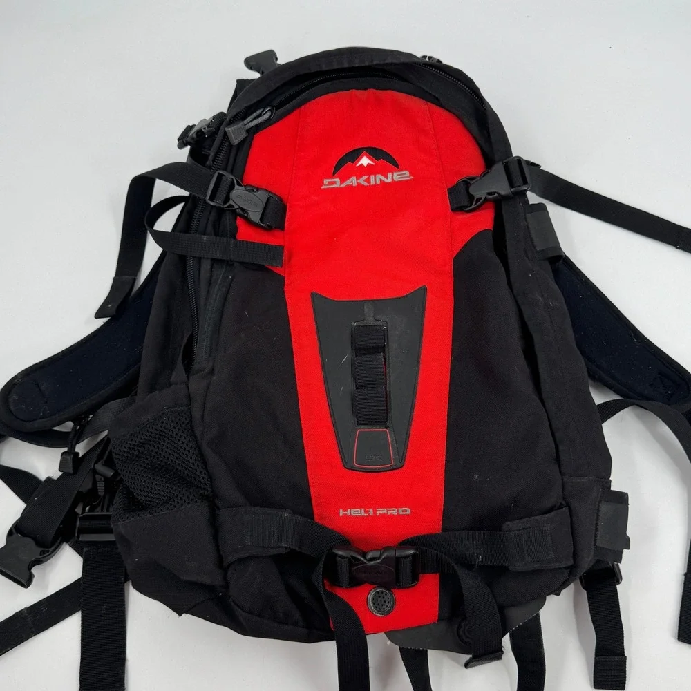 Dakine Heli Pro Backpack Unisex OS Red Black Technical Ski Snowboard Carry Bag‎